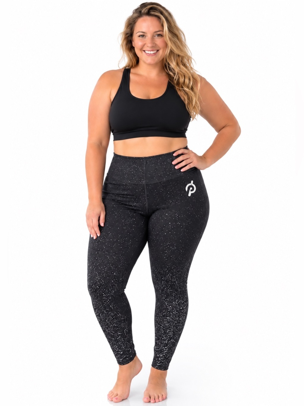 Peloton Black Speckle High-Waist Leggings